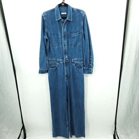 rag & bone All In One Denim Jumpsuit 10/30 Willow Blue - Picture 4 of 16